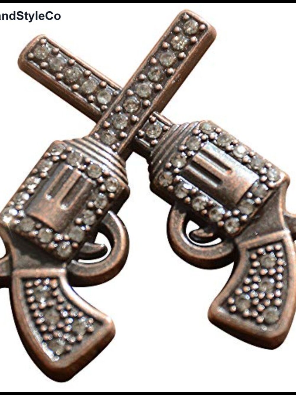 Set of 8 Western Screw Back Conchos Cross Pistol 1.5"